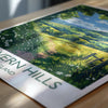 Malvern Hills Travel Poster Wall Art, Malvern Hills Travel Print, English Countryside Art Gift, Wall Art Print