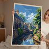 Skipton Travel Poster Wall Art, Travel Print of Skipton, Skipton Art Print, North Yorkshire Wall Print, Yorkshire Art Lovers Gift