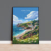 Hope Cove Travel Poster, Travel Print of Hope Cove, England, Devon Art, Hope Cove Art Lovers Gift, Wall Art Print