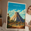 Chichen Itza Travel Print, Travel Poster of Chichen Itza, Mexico, Chichen Itza art lovers gift, Travel Gift