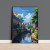 Skipton Travel Poster Wall Art, Travel Print of Skipton, Skipton Art Print, North Yorkshire Wall Print, Yorkshire Art Lovers Gift