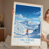 Val Cenis Wall Art Travel Poster, Travel Print of Val Cenis, Ski Poster, Val Cenis Art Gift, France Ski Art Travel Gift