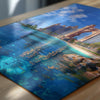 Dubai Travel Poster, Travel Print of Dubai, Palm Jumeirah Dubai Art lovers Gift, UAE Wall Art Gift