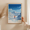 Val Cenis Wall Art Travel Poster, Travel Print of Val Cenis, Ski Poster, Val Cenis Art Gift, France Ski Art Travel Gift