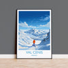 Val Cenis Wall Art Travel Poster, Travel Print of Val Cenis, Ski Poster, Val Cenis Art Gift, France Ski Art Travel Gift