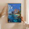 Dubai Travel Poster, Travel Print of Dubai, Palm Jumeirah Dubai Art lovers Gift, UAE Wall Art Gift