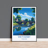 Wetherby Travel Poster Wall Art, Travel Print of Wetherby, Yorkshire, England, Wetherby Art Lovers Gift, England Gift