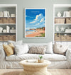 Hunstanton Beach Travel Poster, Travel Print of Hunstanton Beach, Norfolk, England, Norfolk Art, Norfolk Gift, Wall Art Print