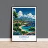 a picture of a poster of corsica in france