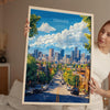 Denver Travel Print Wall Art, Travel Poster of Denver, Colorado, USA, Denver Art Lovers Gift