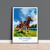 Wetherby Travel Poster Wall Art, Travel Print of Wetherby, Yorkshire, England, Wetherby Races Art Lovers Gift, England Art Gift