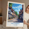 Wetherby Travel Poster Wall Art, Travel Print of Wetherby, Yorkshire, England, Wetherby Art Lovers Gift, England Gift