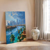 Dubai Travel Poster, Travel Print of Dubai, Palm Jumeirah Dubai Art lovers Gift, UAE Wall Art Gift