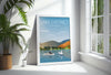 Lake District Travel Poster, Travel Print of Lake District, Cumbria, UK