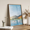 Lake District Travel Poster, Travel Print of Lake District, Cumbria, UK