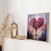 Hearts Tree of Love Print, Modern Abstract Art Lovers Gift, Wall Art Print