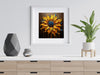 Sunflower Wall Art Print, Sunflower Abstract Art Lovers Gift, Modern Art Print