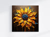 Sunflower Wall Art Print, Sunflower Abstract Art Lovers Gift, Modern Art Print