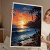 Barbados Travel Poster, Travel Print of Barbados, Caribbean Sunset, Barbados Art Lovers Gift, Caribbean Gift, Wall Art Print