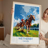 Wetherby Travel Poster Wall Art, Travel Print of Wetherby, Yorkshire, England, Wetherby Races Art Lovers Gift, England Art Gift