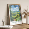 Malvern Hills Travel Poster Wall Art, Malvern Hills Travel Print, English Countryside Art Gift, Wall Art Print