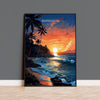 Barbados Travel Poster, Travel Print of Barbados, Caribbean Sunset, Barbados Art Lovers Gift, Caribbean Gift, Wall Art Print