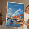 Blakeney Travel Poster, Travel Print of Blakeney, Norfolk Gift, England, Norfolk Art, Blakeney Art Lovers Gift, Wall Art Print