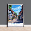 Wetherby Travel Poster Wall Art, Travel Print of Wetherby, Yorkshire, England, Wetherby Art Lovers Gift, England Gift