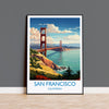 San Francisco Travel Poster, Travel Print of San Francisco, California, San Francisco Art Lovers Gift, USA Gift, Wall Art Print