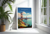 San Francisco Travel Poster, Travel Print of San Francisco, California, San Francisco Art Lovers Gift, USA Gift, Wall Art Print