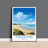 Woolacombe Travel Poster Wall Art, Travel Print of Woolacombe,England, Devon Art Lovers Gift, Travel Art Gift