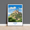 Assisi Travel Poster, Travel Print of Assisi , Italy, Assisi Art Lovers Gift, Wall Art Print