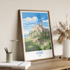 Assisi Travel Poster, Travel Print of Assisi , Italy, Assisi Art Lovers Gift, Wall Art Print