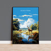 Bushy Park Travel Poster, Travel Print of Bushy Park, Surrey, London,England, London Art Lovers Gift, Wall Art Print