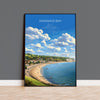 Swanage Bay Travel Poster, Travel Print of Swanage Bay, England, Dorset Coast Art Lovers Gift, Wall Art Print