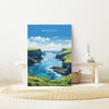 Boscastle Travel Poster, Travel Print of Boscastle, England, Cornwall Art, Boscastle Art Lovers Gift, Wall Art Print