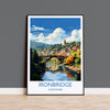 Ironbridge Travel Print, Travel Poster of Ironbridge, England, Shropshire Art, Ironbridge Art Lovers Gift, Wall Art Print