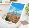 Florence Travel Poster Wall Art, Travel Print of Florence, Florence Art Lovers Gift, Italy, Italy Art Gift