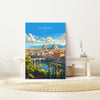 Florence Travel Poster Wall Art, Travel Print of Florence, Florence Art Lovers Gift, Italy, Italy Art Gift