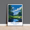 Pine Valley Travel Print, Travel Poster of Pine Valley Golf Course, Pine Valley Art Lovers Gift, New Jersey USA art, Birthday Gift