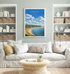 Swanage Bay Travel Poster, Travel Print of Swanage Bay, England, Dorset Coast Art Lovers Gift, Wall Art Print