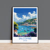 Salcombe Travel Print, Travel Poster of Salcombe, England, Devon Art, Salcombe Art Lovers Gift, Wall Art Print