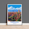 Marrakesh Travel Print Wall Art, Travel Poster of Marrakesh, Marrakesh Art Lovers Gift, Morocco Wall Art