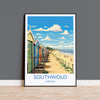 Southwold Travel Print, Travel Poster of Southwold , Southwold Art Lovers Gift, Suffolk Coast Wall Art