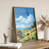 Peak District Travel Poster Wall Art, Travel Print of Peak District, Peak District Art Lovers Gift, English Countryside