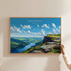 Peak District Landscape Travel Poster Wall Art, Travel Print of Peak District, Peak District Art Lovers Gift, English Countryside