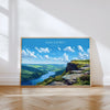 Peak District Landscape Travel Poster Wall Art, Travel Print of Peak District, Peak District Art Lovers Gift, English Countryside