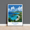 Antigua Travel Print, Travel Poster of Antigua, Caribbean, Antigua Art Lovers Gift, Caribbean Gift, Wall Art Print