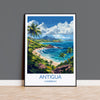 Antigua Travel Poster Wall Art, Travel Print of Antigua, Caribbean, Antigua Art Lovers Gift, Caribbean Gift, Wall Art Print