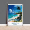 Bahamas Travel Poster Wall Art, Travel Print of Bahamas, Caribbean, Bahamas Art Lovers Gift, Caribbean Gift, Wall Art Print